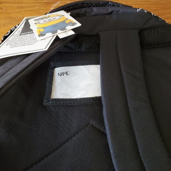 Backpack Despicable Me Minion Black Yellow Pockets - Picture 4 of 8